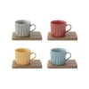 Ensemble de 4 petites tasses a expresso en porcellaine TAKE A BREAK ASS5