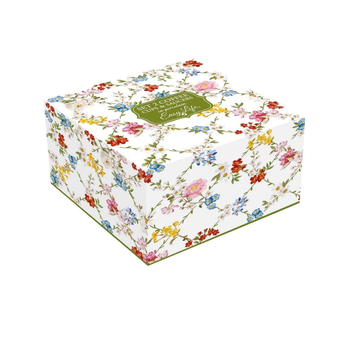 Ensemble de 2 petites tasses à café avec soucoupes GARDEN DREAMS