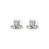 Ensemble de 2 petites tasses à café avec soucoupes ROSES IN BLOOM