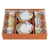 Ensemble de 6 petites tasses à espresso avec soucoupes TUTTI FRUTTI