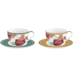 Ensemble de 2 petites tasses à café avec soucoupes AUTUMN SYMPHONY