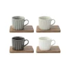 Ensemble de 4 petites tasses a expresso en porcellaine TAKE A BREAK ASS6