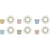 Ensemble de 6 petites tasses à café avec soucoupes SPRING PARADE