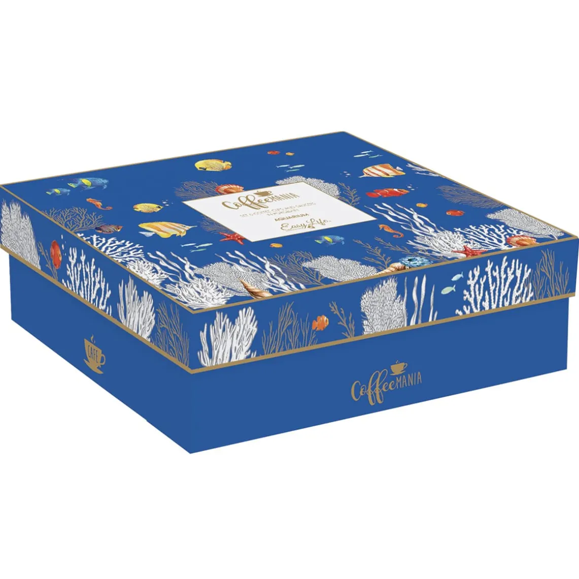 Ensemble de 6 petites tasses à espresso avec soucoupes AQUARIUM
