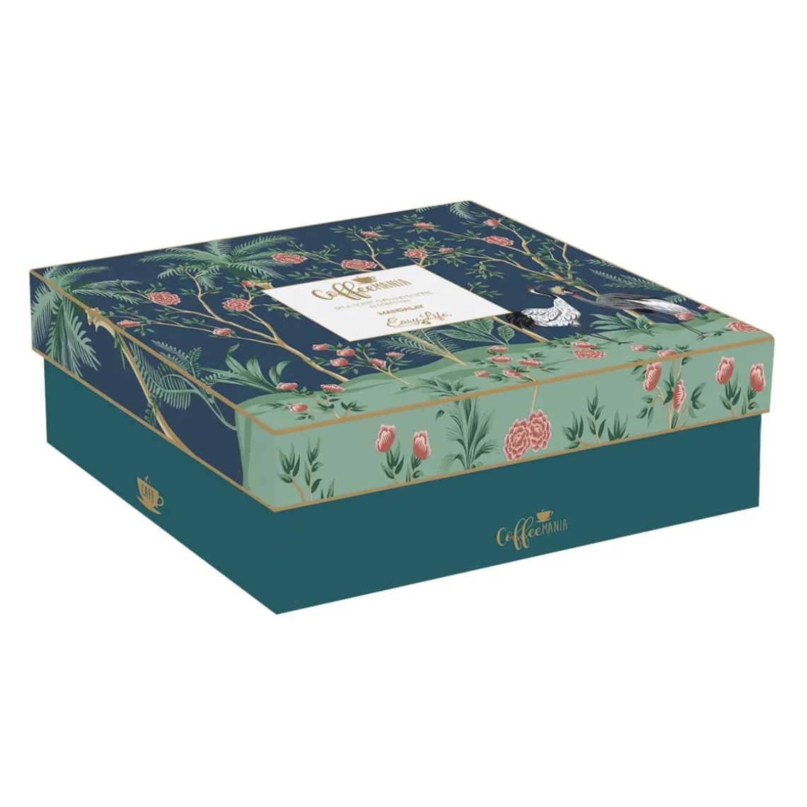 Ensemble de 6 petites tasses à espresso de 100 ml avec soucoupes, dans une boîte cadeau MANDALAY