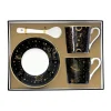 Ensemble de 2 petites tasses à espresso de 100 ml avec soucoupes et cuillères, dans une boîte cadeau CELESTIAL