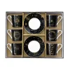 Ensemble de 6 petites tasses à espresso de 100 ml avec soucoupes, dans une boîte cadeau CELESTIAL
