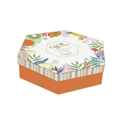 Ensemble de 6 petits verres à café avec soucoupes TUTTI FRUTTI