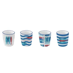 Ensemble de 4 petits verres à café SARDINE’S PARTY