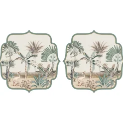 Ensemble de 2 sets de table découpés en PP, dimensions 34,5×34,5 cm NOSTALGIC HEAVEN