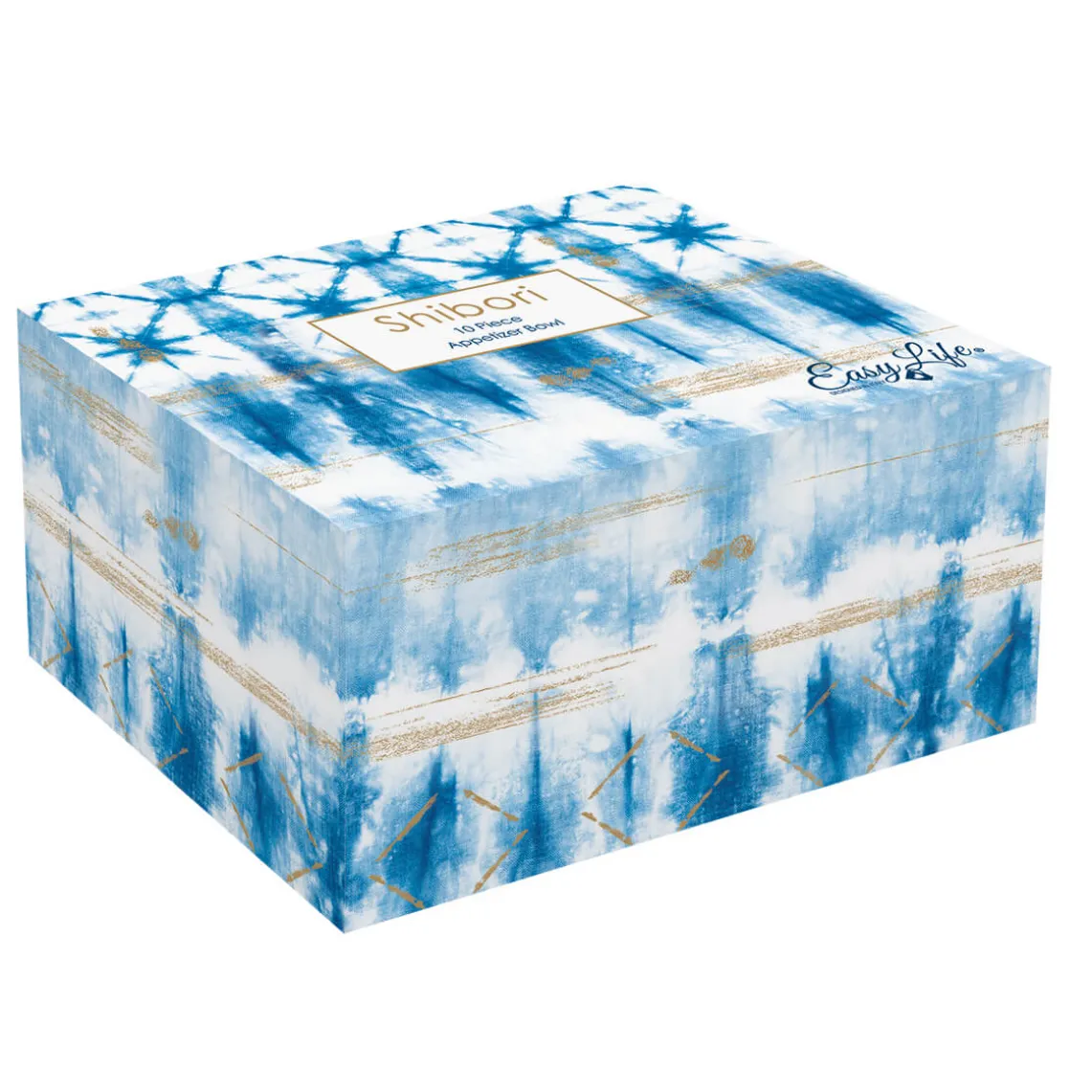 Ensemble de 4 sets de table en liège 40x30cm dans une boîte cadeau Shibori