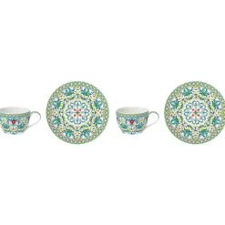 Ensemble de 2 tasses à café avec soucoupes BLUE