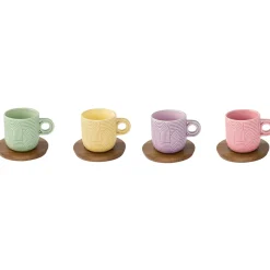 Ensemble de 4 tasses à café avec soucoupe TAKE A LOOP ASS.6