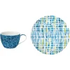 Ensemble de 6 tasses à café avec soucoupes, 110 ml en porcelaine SHIBORI 2