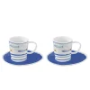Ensemble de 2 tasses à café avec soucoupes BORD DE MER