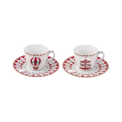 Ensemble de 2 tasses à café avec soucoupes CHRISTMAS WONDERLAND