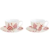 Ensemble de 2 tasses à café avec soucoupes CORAL REEF