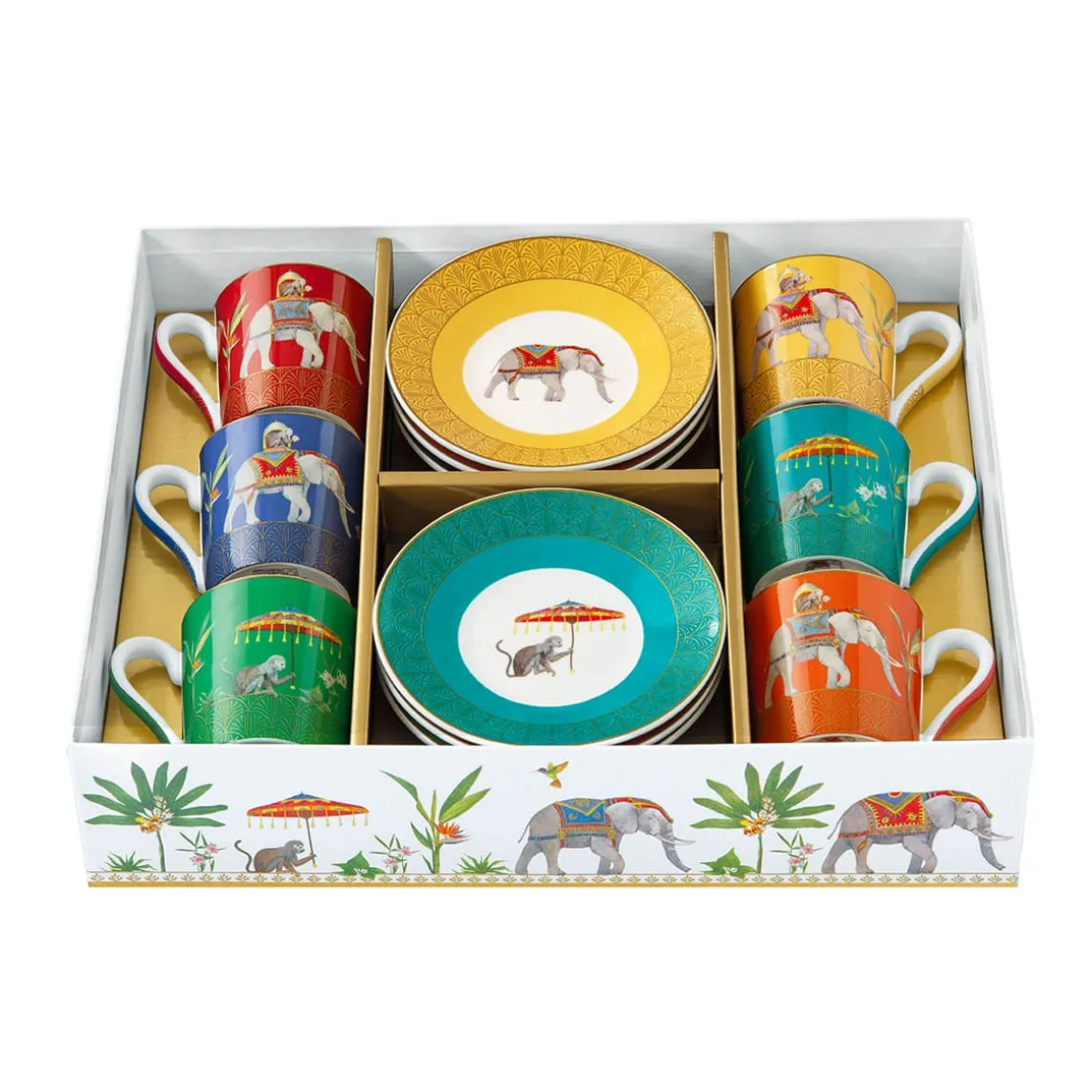 Ensemble de 6 tasses à espresso de 100 ml avec soucoupes MARAJAH