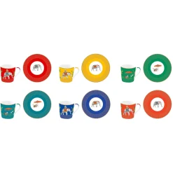 Ensemble de 6 tasses à espresso de 100 ml avec soucoupes MARAJAH