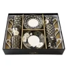 Ensemble de 6 tasses à espresso avec soucoupes ART DECO & FLOWERS