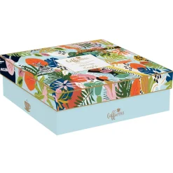Ensemble de 6 tasses à espresso de 100 ml avec soucoupes TROPICAL VIBES