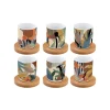 Ensemble de 6 tasses à espresso de 100 ml avec soucoupes KILIMANJARO