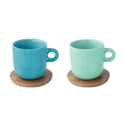Ensemble de 2 tasses à thé avec soucoupe TAKE A LOOP ASS.1