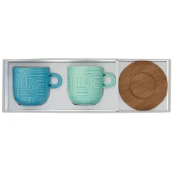 Ensemble de 2 tasses à thé avec soucoupe TAKE A LOOP ASS.1