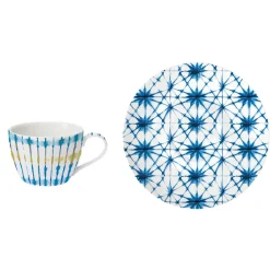 Ensemble de 6 tasses à thé avec soucoupes SHIBORI 1