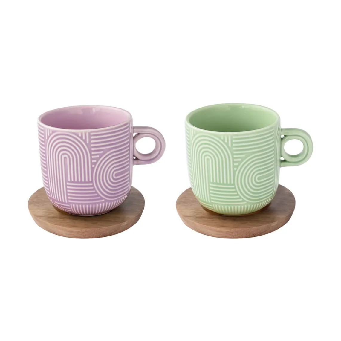 Ensemble de 2 tasses à thé avec soucoupe TAKE A LOOP ASS.3