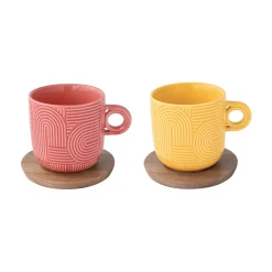 Ensemble de 2 tasses à thé avec soucoupe TAKE A LOOP ASS.2