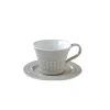 Ensemble de 6 tasses à thé de 250 ml avec soucoupes en porcelaineLIGHT GREY