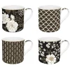 Ensemble de 4 tasses ART DECO & FLOWERS