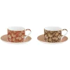Ensemble de 2 tasses avec soucoupe en porcelaine 240 ml FLEURS DES RÊVES