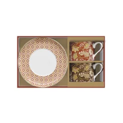 Ensemble de 2 tasses avec soucoupe en porcelaine 240 ml FLEURS DES RÊVES