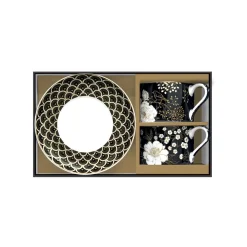 Ensemble de 2 tasses avec soucoupes ART DECO & FLOWERS