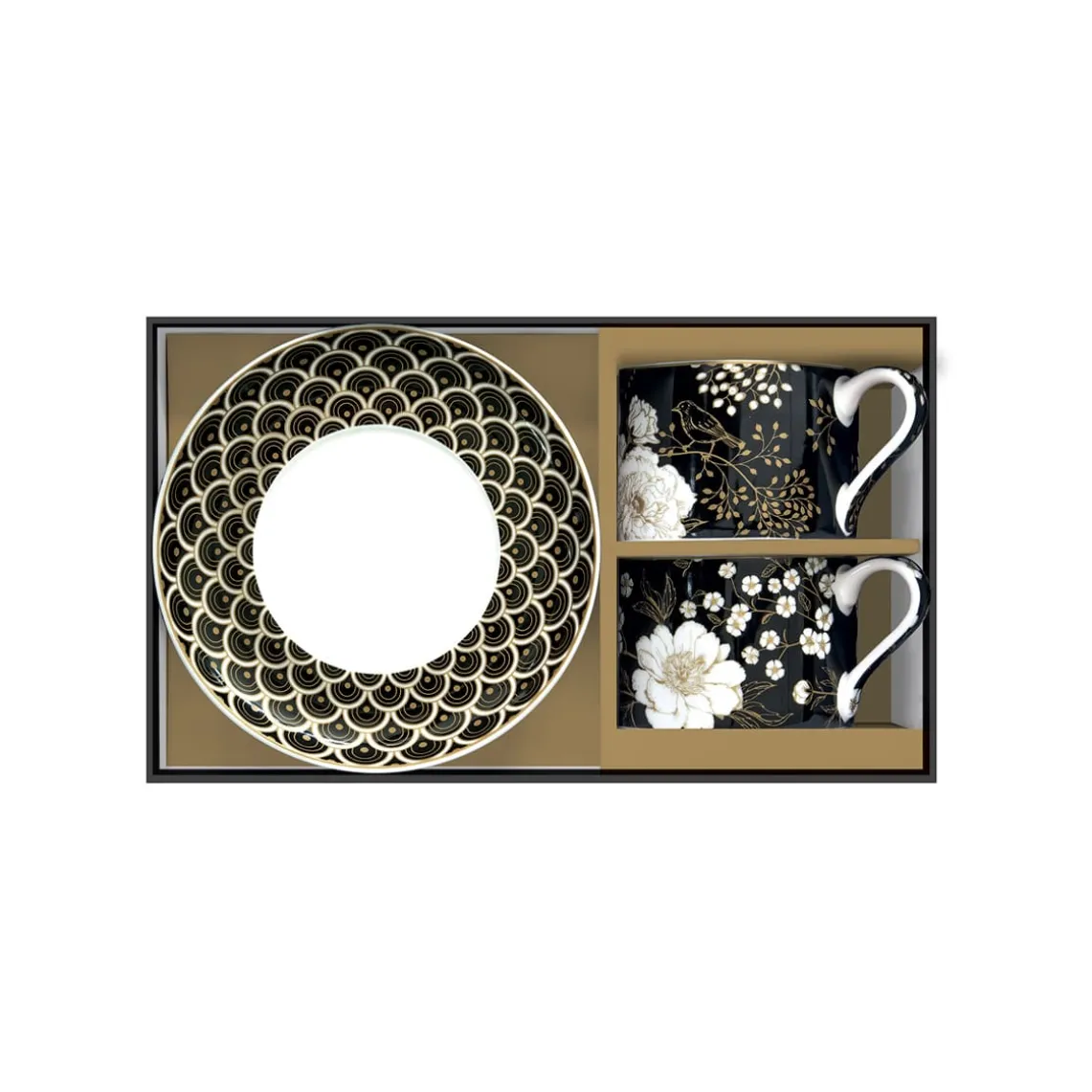 Ensemble de 2 tasses avec soucoupes ART DECO & FLOWERS