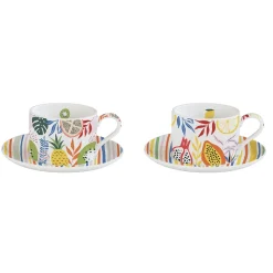 Ensemble de 2 tasses avec soucoupe TUTTI FRUTTI