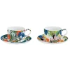 Ensemble de 2 tasses de 240 ml avec soucoupes TROPICAL VIBES