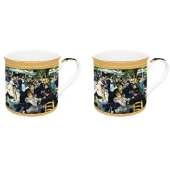 Ensemble de 2 tasses en porcelaine de 300 ml dans une boîte cadeauDANCE AT LE MOULIN DE LA GALETTE