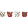 Ensemble de 4 tasses JINGLE BELLS