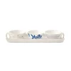 Ensemble plateau 33,5×11 cm avec 3 bols Ø 10 cm en porcelaine ELEGANCE