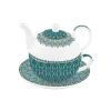 Ensemble thé pour une personne, 350 ml en porcelaine ART DECO GREEN