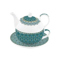 Ensemble thé pour une personne, 350 ml en porcelaine ART DECO GREEN