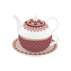 Ensemble thé pour une personne, 350 ml en porcelaine ART DECO Burgundi