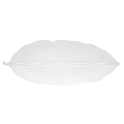 Feuille en porcelaine 47×19 cm LEAVES WHITE