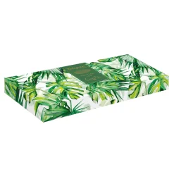 Feuille en porcelaine 39×16 cmTROPICAL LEAVES GREEN