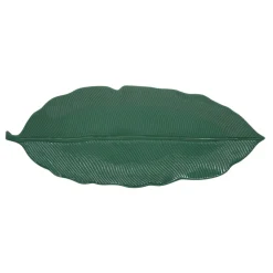 Feuille en porcelaine 47×19 cm TROPICAL LEAVES GREEN