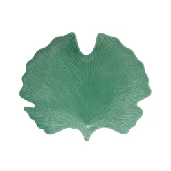 Feuille en porcelaine en forme de ginko, 35×29 cm LEAVES LIGHT GREEN