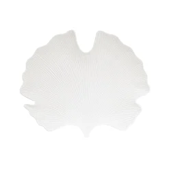 Feuille en porcelaine en forme de ginko, 35×29 cm LEAVES WHITE